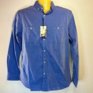 STEEL & JELLY Men's Royal Blue Button Up Shirt - Size Small - NWT $58